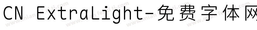 CN ExtraLight字体转换